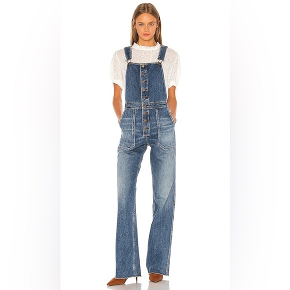 Citizens of Humanity Faye Button Front Women's Overalls in Boho Comeback - Picture 1 of 10